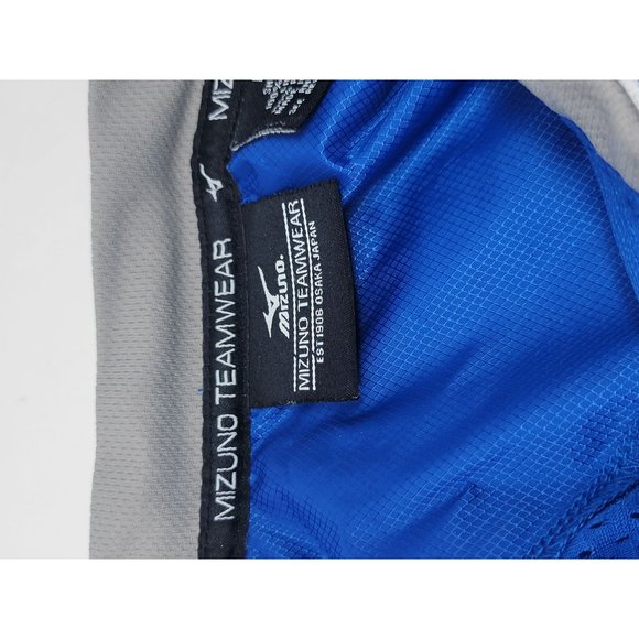 Mizuno Short Sleeve Baseball Warmup Jacket Quarter Zip Blue Gray Size Medium - Picture 6 of 7